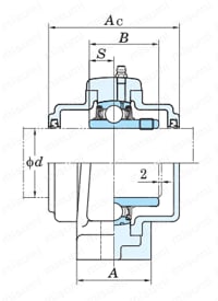 鋳鉄製ピロー形ユニット UCIP 外形図3