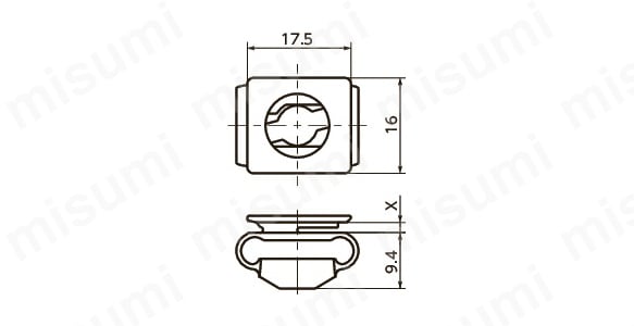 ミニスナップイン フロントロード（スタッド6.3mm） D1