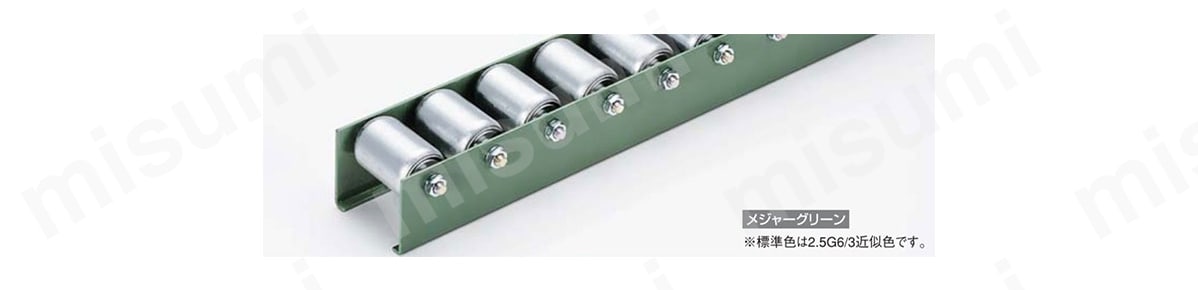ローラ対応ホイールコンベヤ （W-3850D） 幅50×φ38.1（外径38.1mm）×全高67mm 商品イメージ