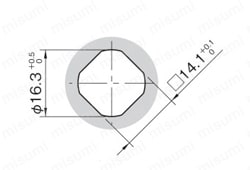 ミニ ウイング ラッチ （MWL） 取付穴図