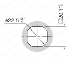 ウイング ラッチ (WGL) 取付穴図