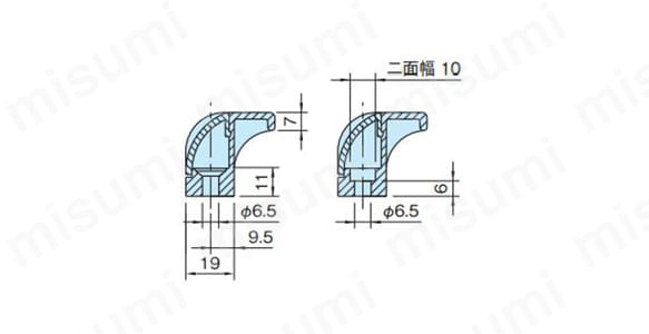 ESH-S（六角穴付きサラボルト用） ESH-H（六角ボルト用） 寸法図