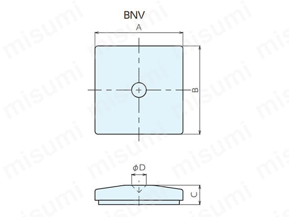 レベリングエレメント BNVの寸法図