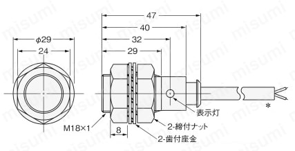 E2FQ-X5D1 2M | 耐薬品タイプ近接センサ 【E2FQ】 | オムロン | MISUMI 