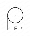 Chemical-resistant proximity sensor [E2FQ] Mounting hole dimensions