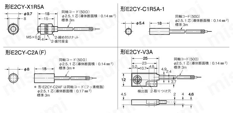 アルミ検出用アンプ分離近接センサ 【E2CY】 | オムロン | MISUMI(ミスミ)