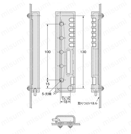 取付金具 【F3W】 外形図6