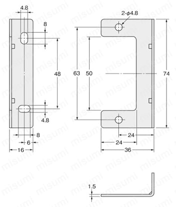 取付金具 【F3W】 外形図7