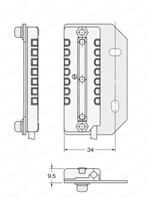 取付金具 【F3W】 外形図10