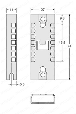 取付金具 【F3W】 外形図11