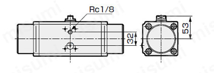 CHB-25 | エアオペレイト式ボールバルブ 2ポート弁（コンパクト