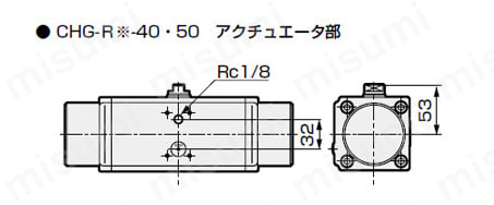 エアオペレイト式ボールバルブ 3ポート弁（コンパクトロータリバルブ