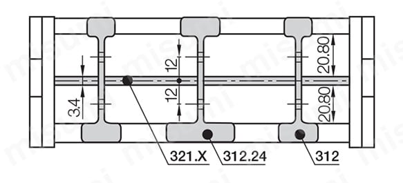 エナジーチェーン用 仕切り板（貫通型棚板型） 320:関連画像