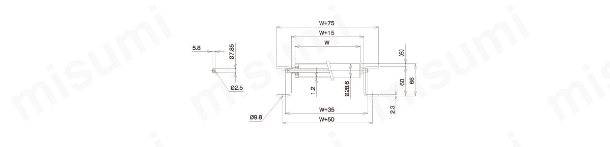 スチール製ローラ（コンベヤ用ローラ） Mシリーズ（R-2812