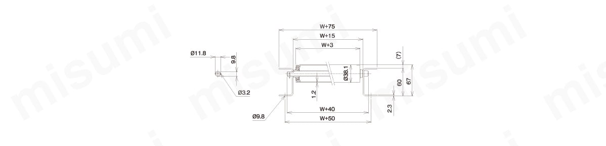 R-3812PDの外形図