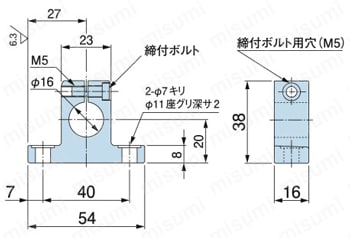 オイレスシャフトホルダー（BC/BFタイプ用） | オイレス工業 | MISUMI