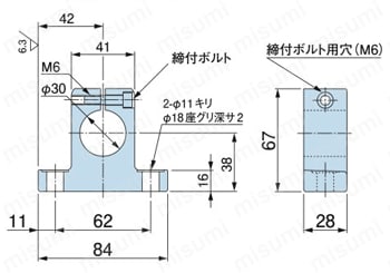 オイレスシャフトホルダー（BC/BFタイプ用） | オイレス工業 | MISUMI