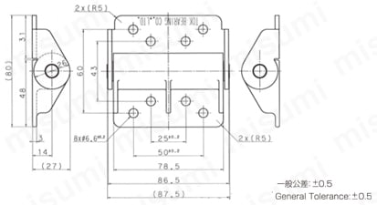 ロータリーダンパー TD89 外形図