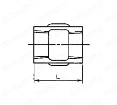 管継手 ソケット 外形図01