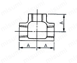 管継手 T 外形図01