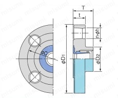 管端防食管継手 10Kフランジ 外形図1