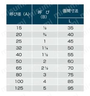 シール剤付き管継手 WS継手 ソケット 規格表