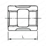HB継手 ソケット 外形図1