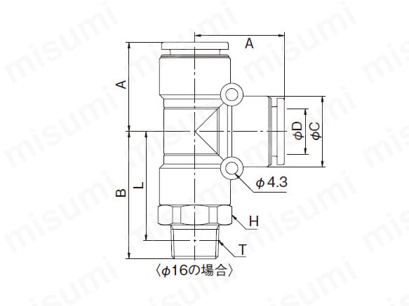 外形図（F16-□□RT（W））