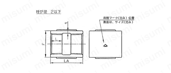 呼び径 2以下の外形図