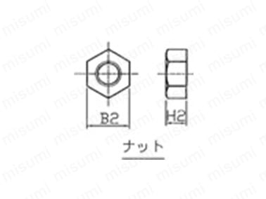 ナットの外形図