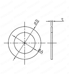 可鍛鋳鉄製管継手ユニオン（白・黒継手） 外形図4