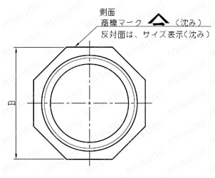 可鍛鋳鉄製管継手六角ニップル（白・黒継手） 外形図2