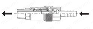 モールドカップリングMSP型 ソケットSM型 製品仕様_液体の通過