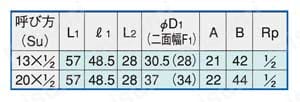 ステンレス配管用 メカニカル継手 座付水栓ソケット 規格表