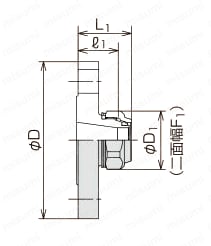 ステンレス配管用 メカニカル継手 フランジアダプター 外形図