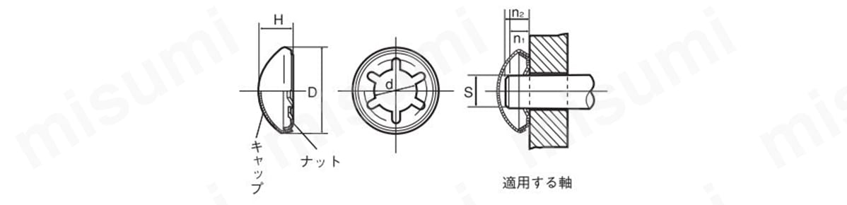 DS-8 | キャップナット D形 | オチアイ | MISUMI(ミスミ)