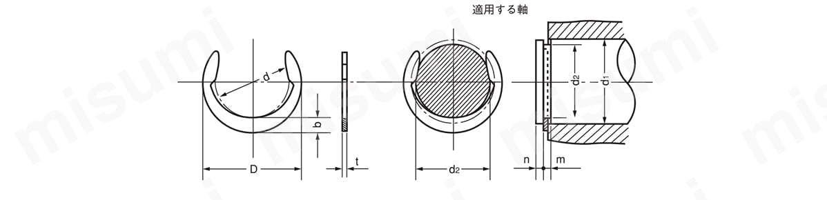 クリセント形止め輪:関連画像