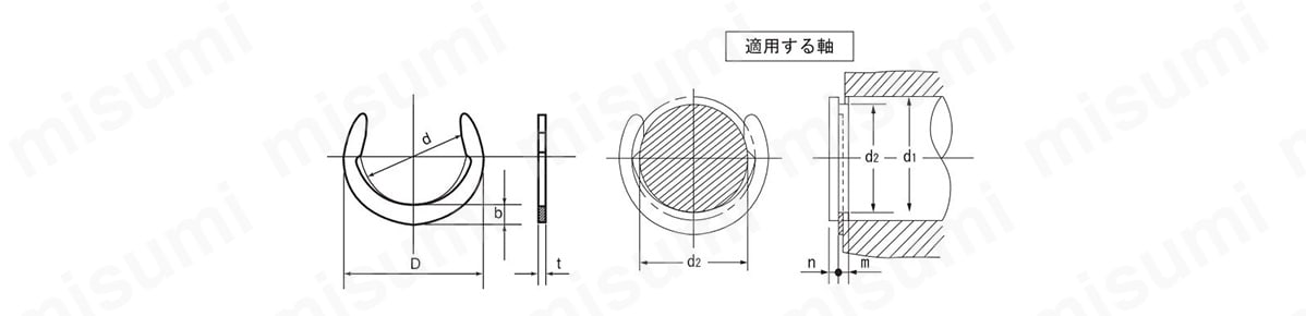 クリセント止め輪（スタック）:関連画像
