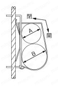 吊配管金具 スピーディー ペア被覆 外形図