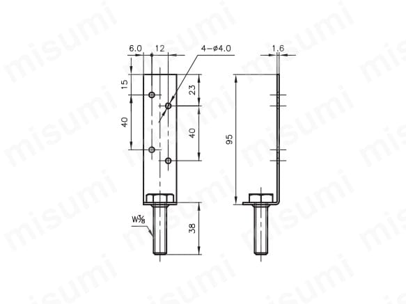 A10292-0011 | 吊配管金具 木造吊ボルト | アカギ | MISUMI(ミスミ)