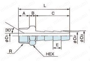 M1金具 外形図