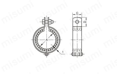 吊配管金具 防振CL吊バンド10tゴム（電気亜鉛めっき・ステン）:関連画像