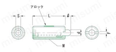 ショートストロークプランジャー（軽荷重用）SP-S 外形図