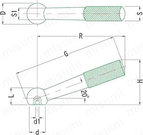材質：鋼材SUM202 表面処理：クロムメッキ