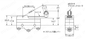 高容量形基本スイッチ 【A】 外形図7