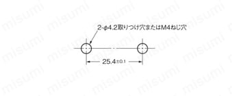 高容量形基本スイッチ 【A】 取りつけ穴加工