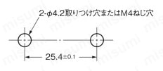 一般用基本スイッチ Z 取りつけ穴加工寸法