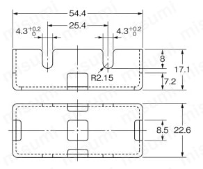Terminal protection cover AP type AP1-A outline drawing
