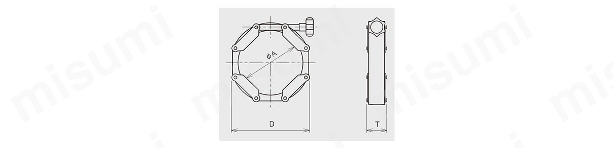 クランプシリーズ NWチェーンクランプ（10～63） アドバンテック（真空配管） MISUMI(ミスミ)