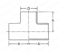 ゼットサニタリー 溶接チーズ （ZTE-W） 外形図